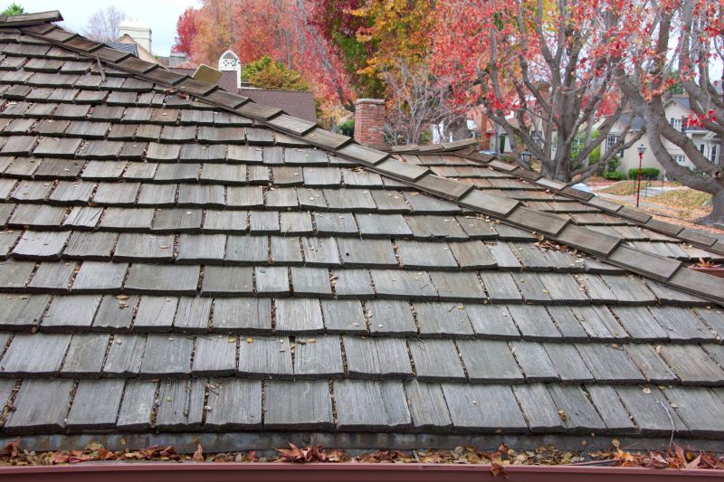 Cedar Shake Roof with Autumn Foliage