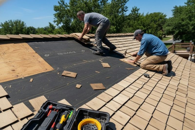 Cedar Shake Roof Installation